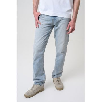 Blugi relaxed fit cu buzunare - Albastru deschis melange