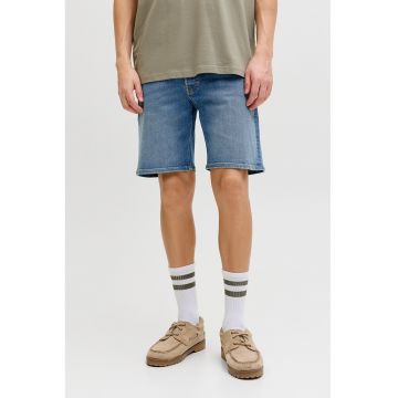Blugi scurti cu model uni - Albastru