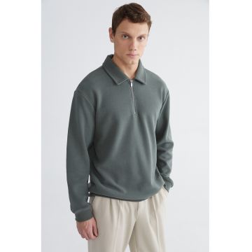 Bluza de trening regular fit uni - Verde sparanghel