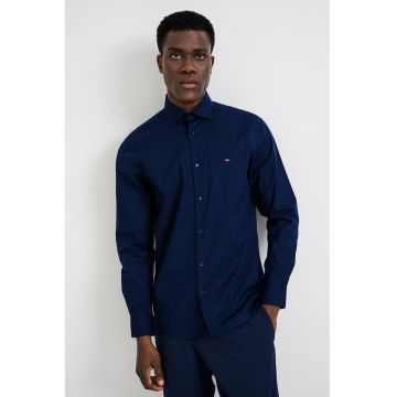 Camasa slim fit din amestec de bumbac - Bleumarin