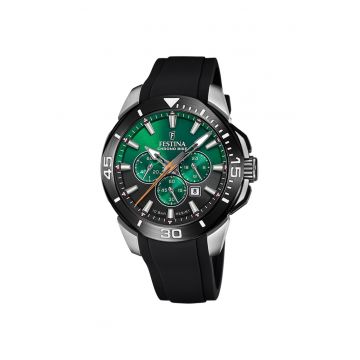 Ceas barbatesc  F20642/C Quartz Argintiu - Negru
