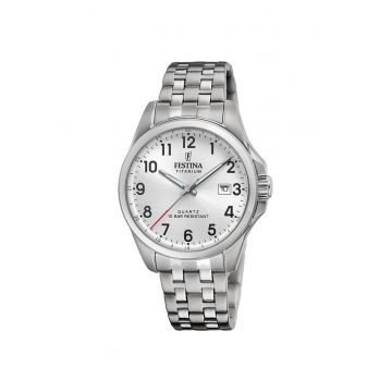 Ceas barbatesc -  F20696/1 - Quartz - Argintiu