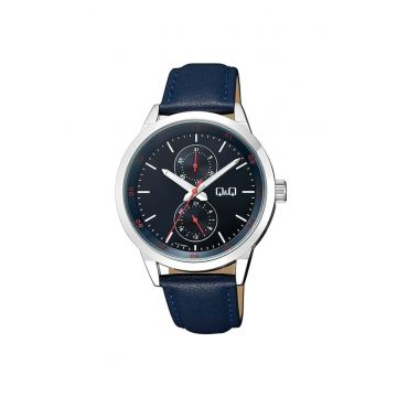 Ceas barbatesc  Quartz Argintiu - Albastru