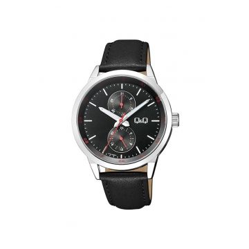 Ceas barbatesc  Quartz Argintiu - Negru