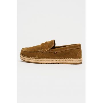 Espadrile de piele intoarsa - Caramel