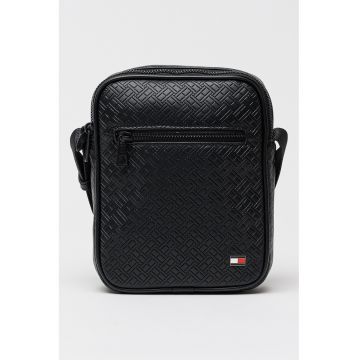 Geanta crossbody de piele ecologica - Negru