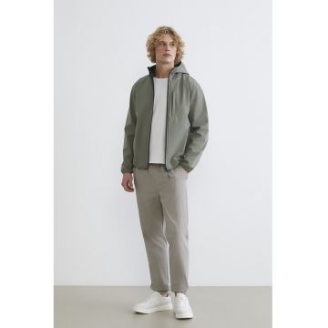 Pantaloni de trening cu terminatii elastice - Maro taupe deschis