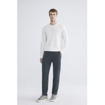 Pantaloni jogger cu buzunare cu fermoar - Albastru petrol