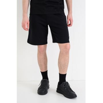 Pantaloni scurt din bumbac cu snur in talie - Negru