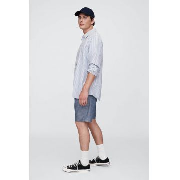 Pantaloni scurti chino cu buzunare - Albastru prafuit