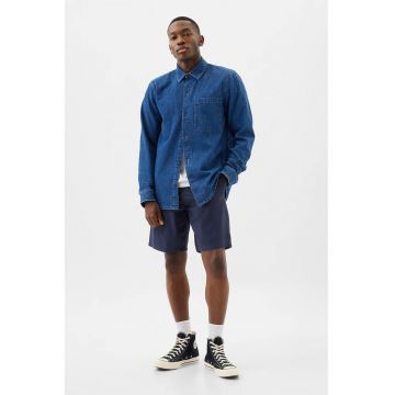 Pantaloni scurti chino cu buzunare - Bleumarin