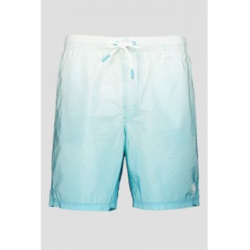 Pantaloni scurti de baie cu aspect in degrade - Albastru azur