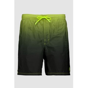 Pantaloni scurti de baie cu aspect in degrade - Verde