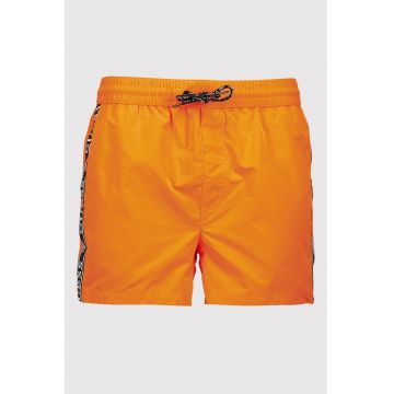 Pantaloni scurti de baie cu benzi logo laterale - Portocaliu