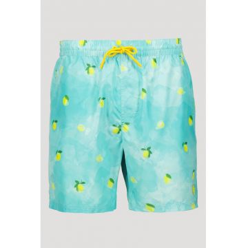 Pantaloni scurti de baie cu imprimeu cu fructe - Galben/Verde menta