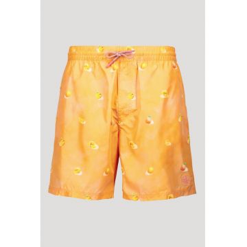 Pantaloni scurti de baie cu imprimeu cu fructe - Portocaliu