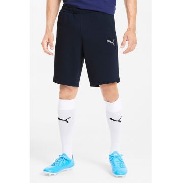 Pantaloni scurti din amestec de bumbac pentru fotbal Goal 23 - Gri cenusiu/Bleumarin
