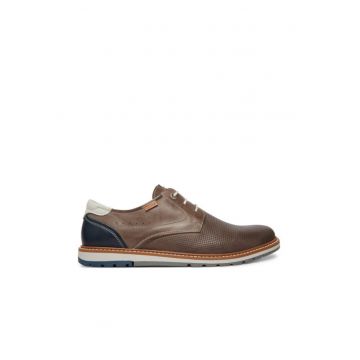 Pantofi barbatesti -  piele naturala - confortabil - gri
