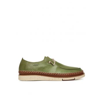 Pantofi barbatesti -  piele naturala - confortabili - verde