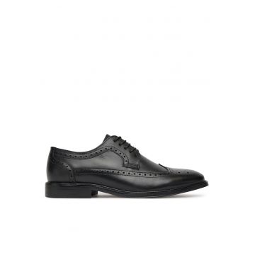 Pantofi barbatesti -  piele naturala - negru -