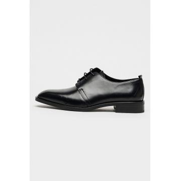 Pantofi derby de piele - Negru