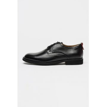 Pantofi din piele cu sireturi Ginsby - Negru