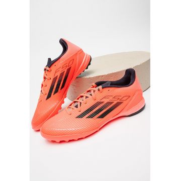 Pantofi pentru fotbal F50 League Turf - Negru/Roz aprins
