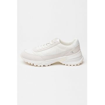 Pantofi sport cu insertii din piele intoarsa - pentru alergare Hike - Alb murdar