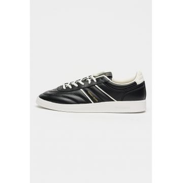 Pantofi sport de piele The Greenwich Edge - Alb optic/Negru antracit