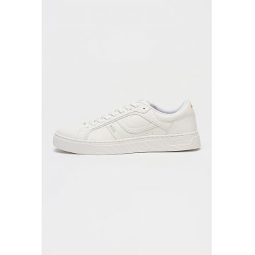 Pantofi sport din piele ecologica cu logo discret Rhys - Alb