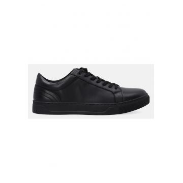 Pantofi sport din piele naturala - Negru - Negru