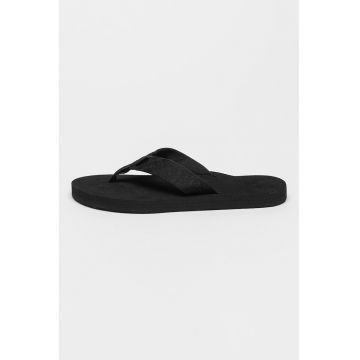 Papuci flip-flop din material textil Mush - Negru