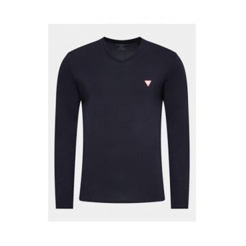 Pulover slim fit cu decolteu in V