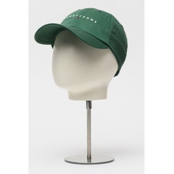 Sapca de bumbac cu logo - Verde inchis