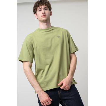 Tricou cu decolteu la baza gatului si maneci cazute Dunstan River - Verde deschis