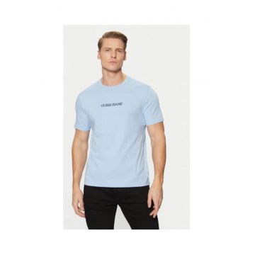 Tricou cu logo si decolteu la baza gatului -