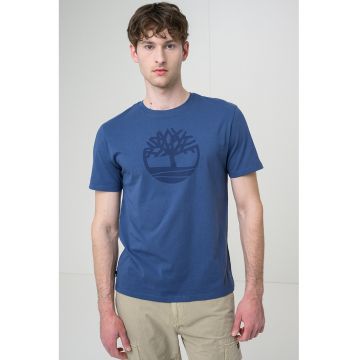 Tricou de bumbac Kennebec River Tree - Albastru indigo