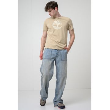 Tricou de bumbac Kennebec River Tree - Bej
