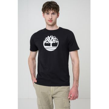 Tricou de bumbac Kennebec River Tree - Negru