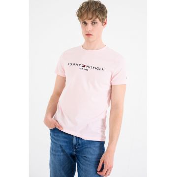 Tricou din bumbac cu broderie logo