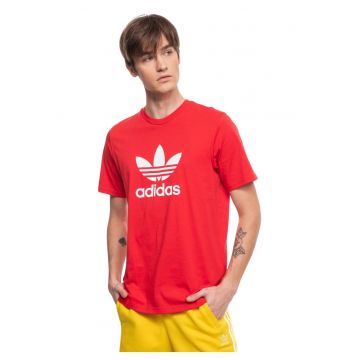 Tricou din bumbac cu imprimeu logo - Rosu