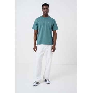 Tricou lejer din amestec de bumbac organic - Verde persan