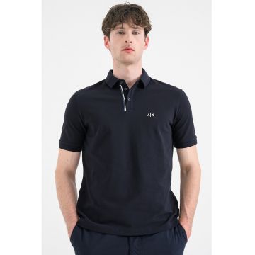 Tricou polo cu detaliu logo - Albastru ultramarin