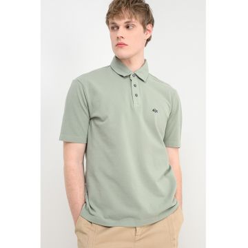 Tricou polo cu detaliu logo - Verde aquamarin