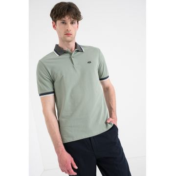 Tricou polo cu logo discret - Verde deschis