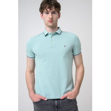 Tricou polo din amestec de bumbac organic - Verde menta