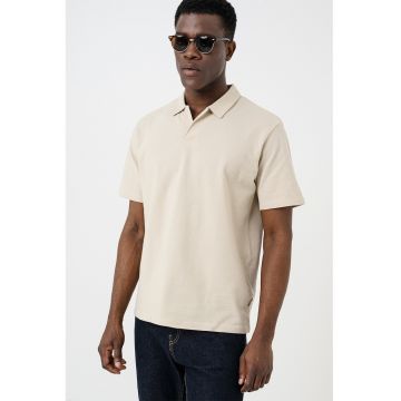 Tricou polo din bumbac Devin - Bej deschis