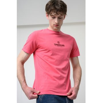 Tricou regular fit cu model tie-dye Garment - Rosu deschis