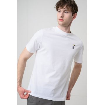 - Tricou regular fit din bumbac - Alb optic