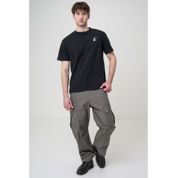 - Tricou regular fit din bumbac - Negru